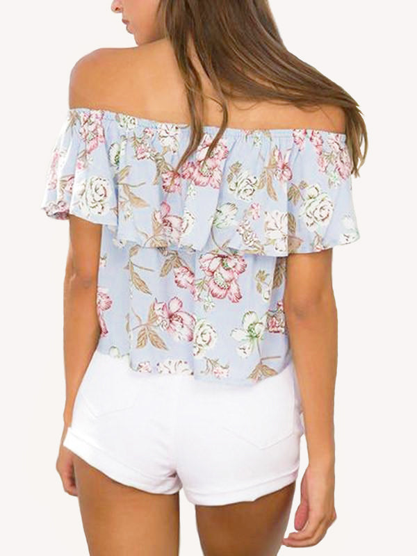 Women's Off the Shoulder Flounce Top - WealFeel