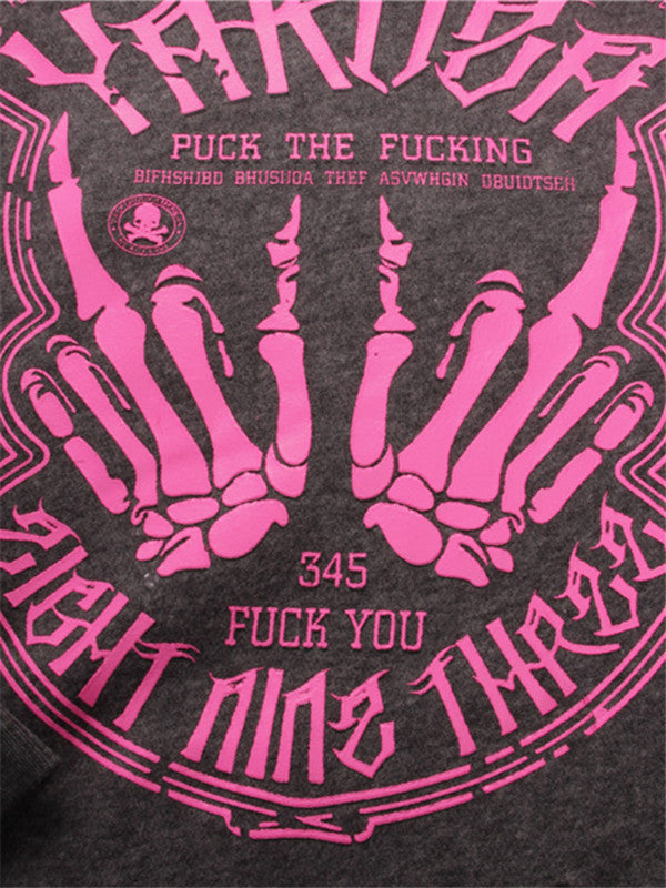 Unique Printed Long Hooded Sweatshirt - WealFeel