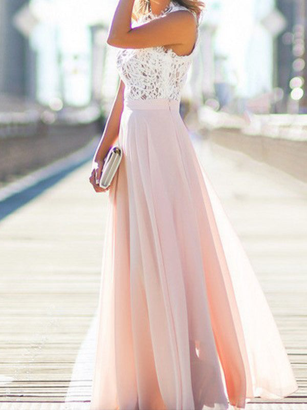 Womens Lace Chiffon Formal Party Wedding Dress - WealFeel