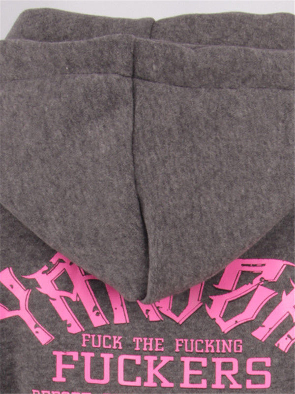 Unique Printed Long Hooded Sweatshirt - WealFeel