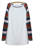 Colored Striped Long-sleeved T-shirt - WealFeel