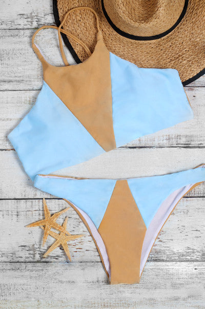 Beach Please High Neck Bikini Sets - WealFeel