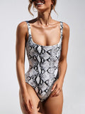 Sexy Leopard Snakeskin One-piece Swimsuit - WealFeel