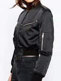 Women Slim Zipper Short Coat Jacket - WealFeel
