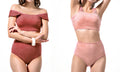 Pure Color Retro Two-piece Swimsuit - WealFeel