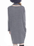 You Got Me Casual Loose Dress With Scarf - WealFeel