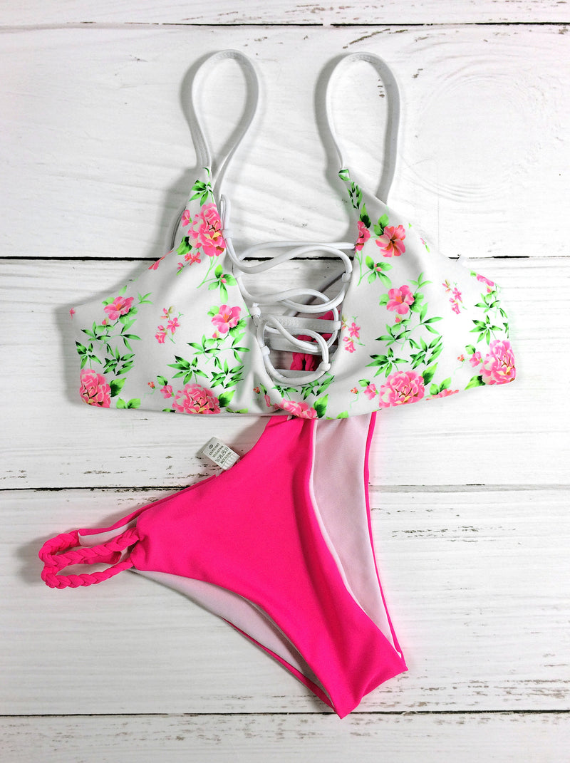 Summer Vocation Bright Color Bikini Sets - WealFeel